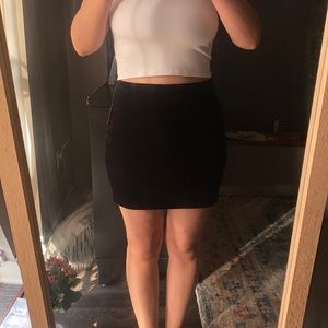 NWTG High Waisted Velvet Mini Skirt
